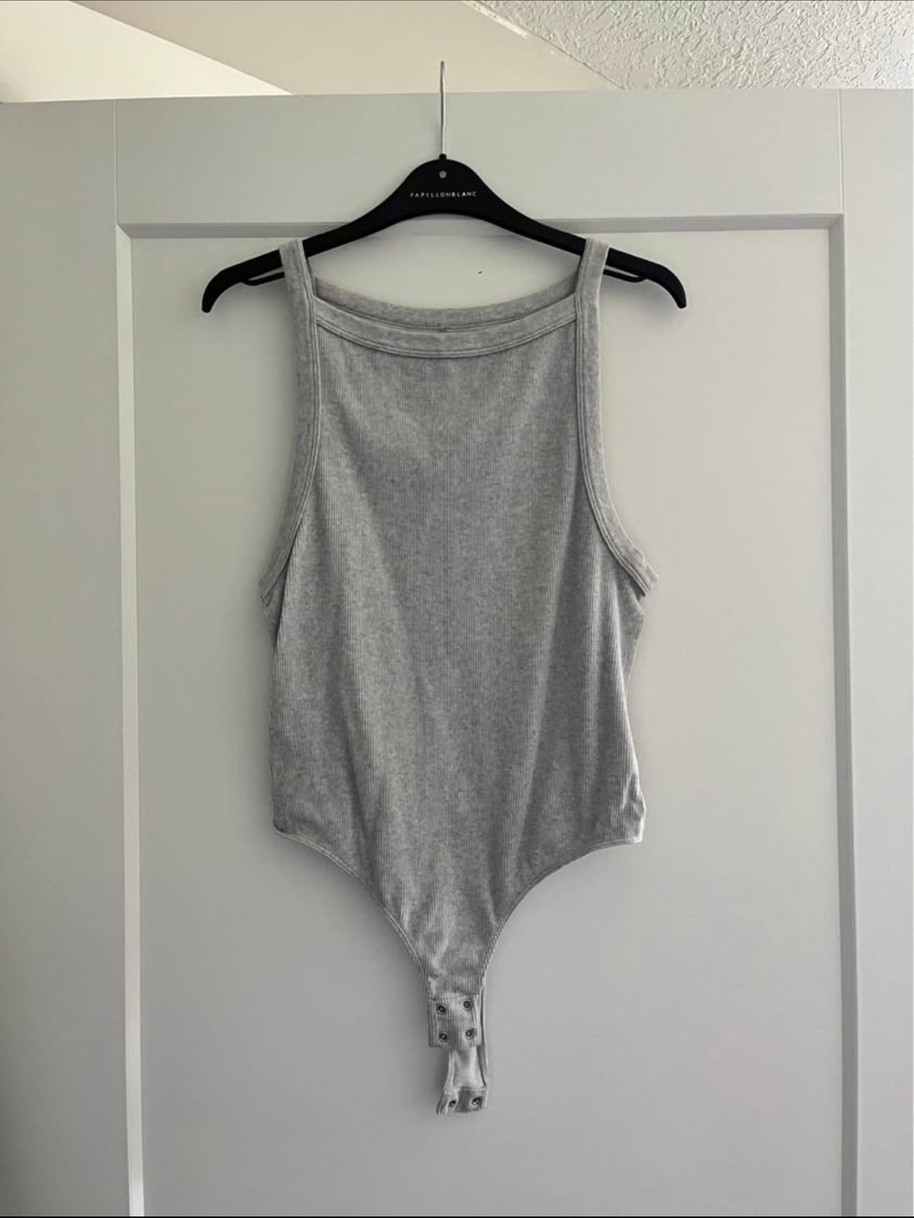 Women's Grey Sleeveless Bodysuit